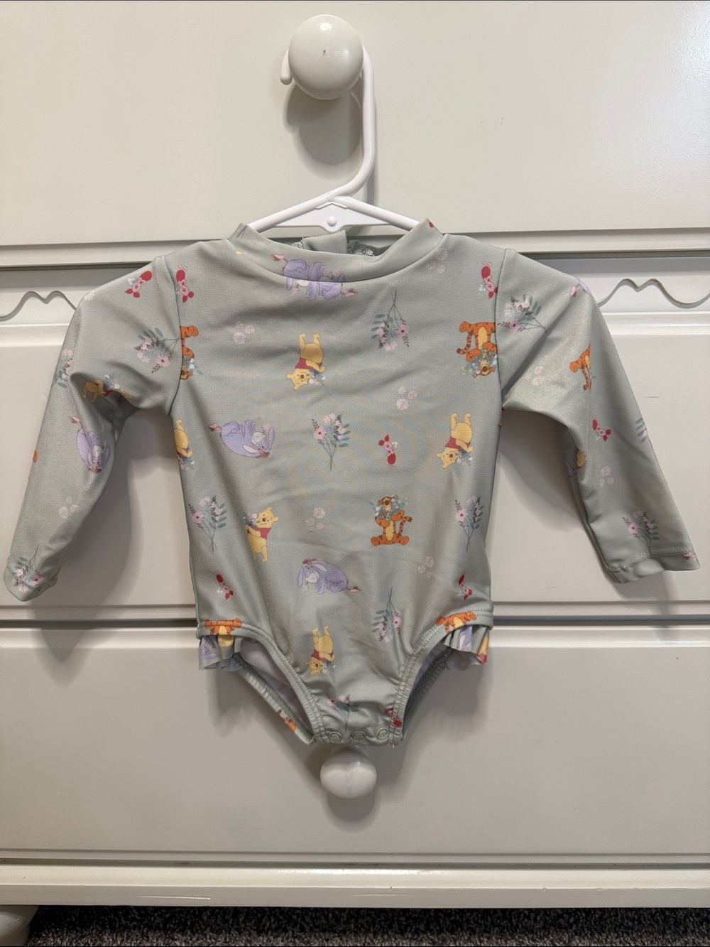 Disney Baby Bathing Suit Light Sage with Winnie the Pooh